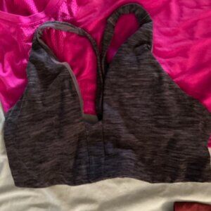 Victorias secret size large sports bra womens active wear athletic black gray